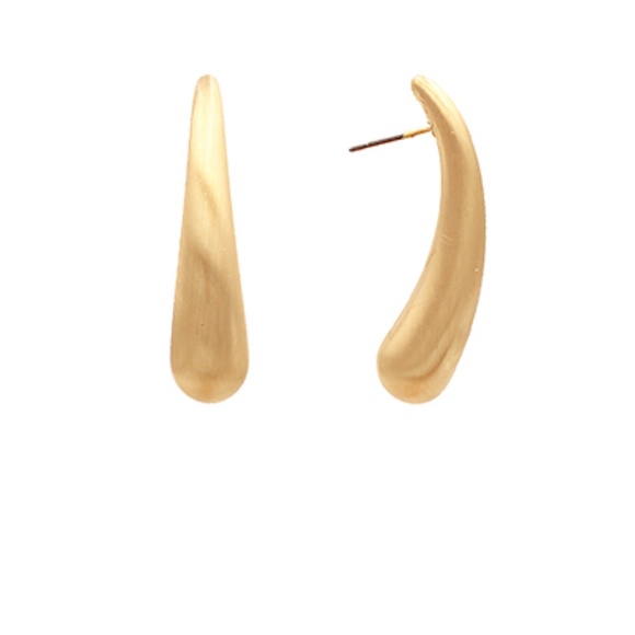 Long Teardrop Metal Earrings - Picture 1 of 1